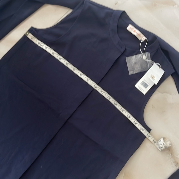 TORY BURCH - SLEEVELESS BOW BLOUSE - Navy Blue - NWT - Picture 5 of 11
